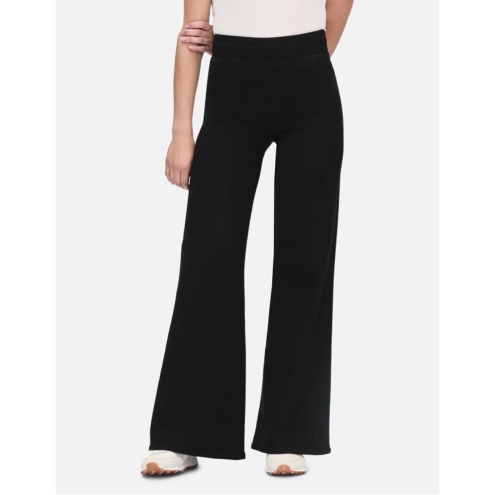 FRAME The Jet Set High Rise Flare Jeans Black Stretchy Designer Jean Size 2